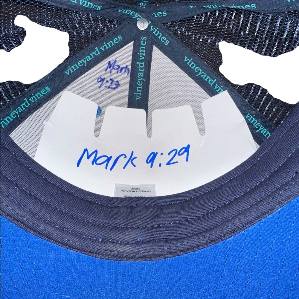 Vineyard Vines Blue Trucker Hat - Picture 4 of 4
